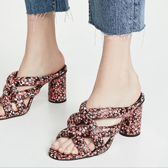 Rebecca Minkoff Shoes - Rebecca Minkoff | Amandine Red Floral Cone Heel Sandal 7.5 NEW